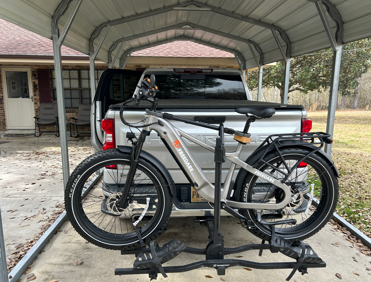 Transport Saiga Fat tire ebike on Truck.